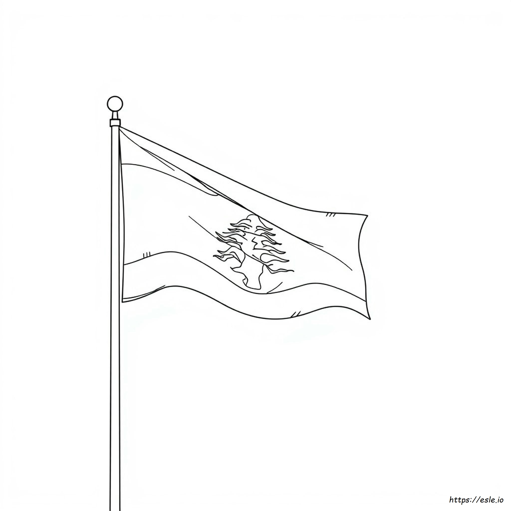 Bandiera Libanese Da Colorare