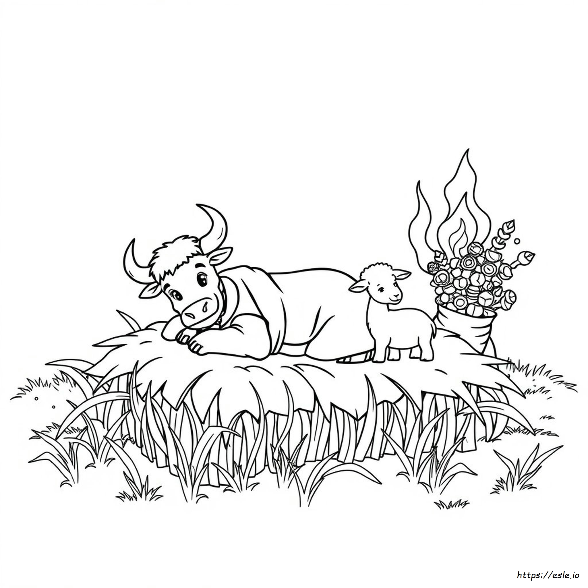 Isaac Is Born Coloring Page