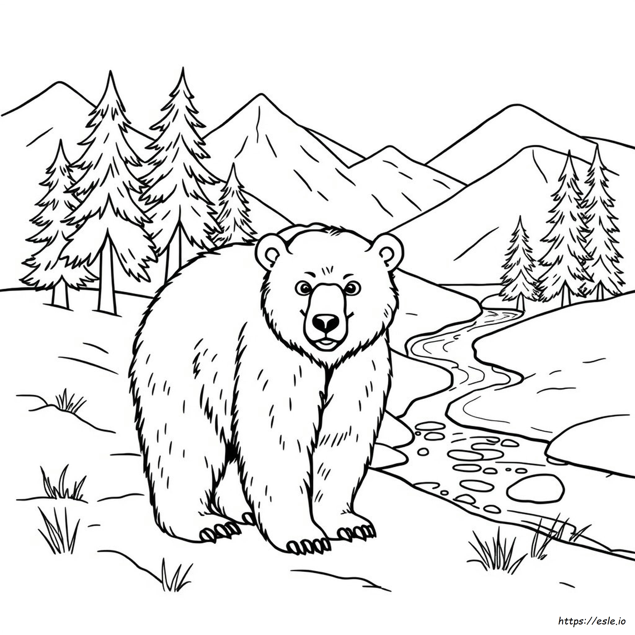 Grizzly Bear Coloring Pages Free
