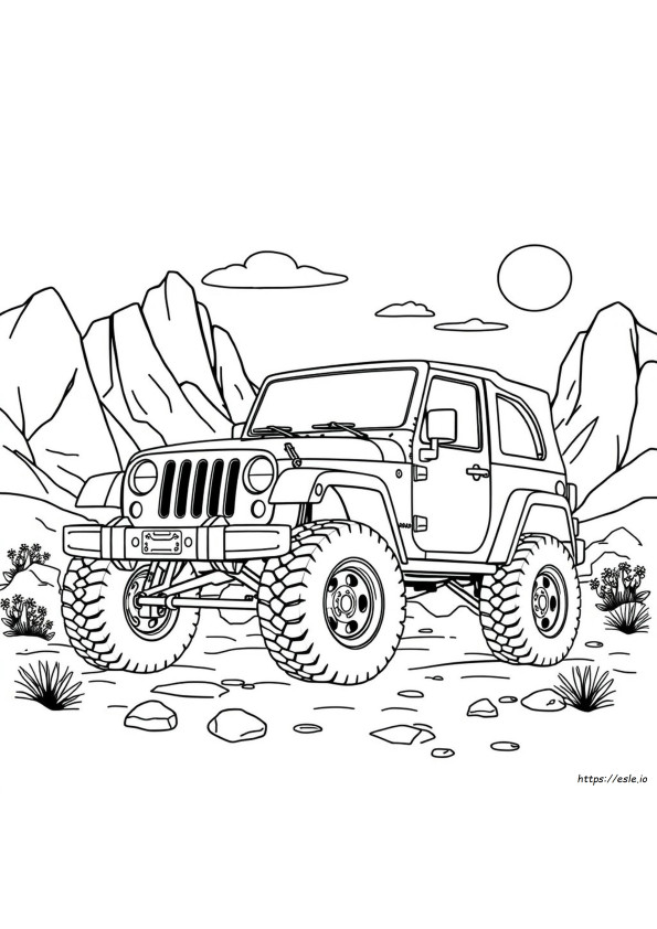 Coloriage Jeep Wrangler