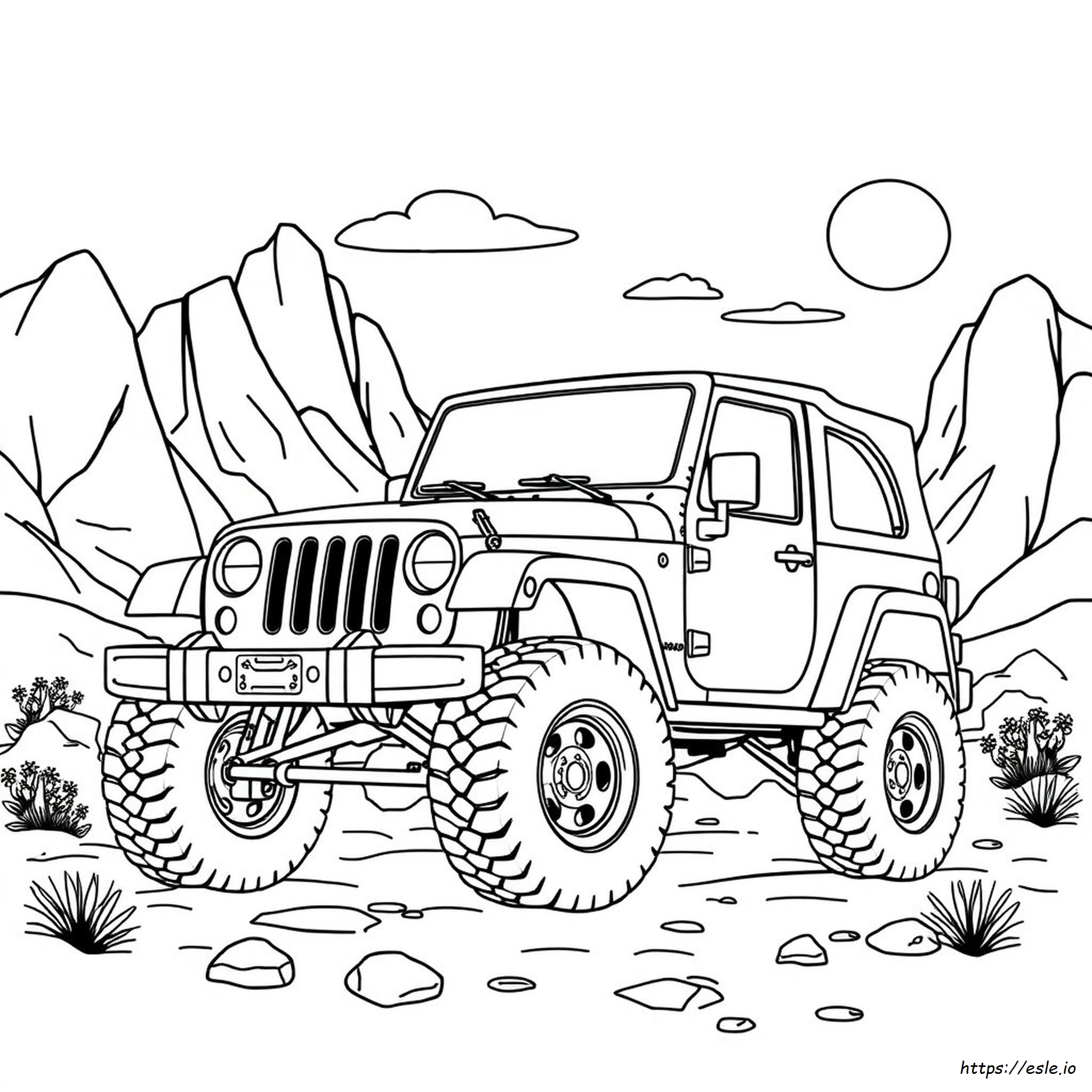 Jeep Wrangler Coloring Sheet