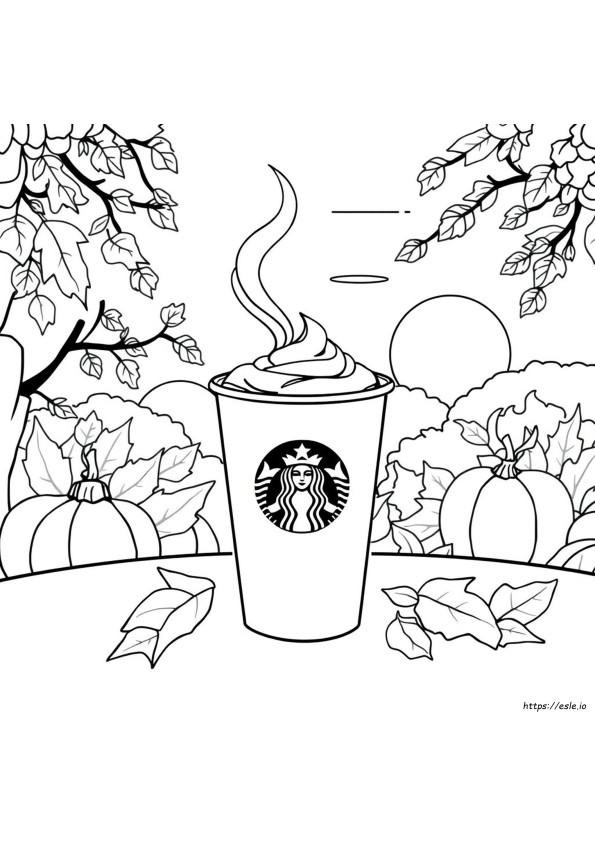 Gambar Mewarnai Starbucks Pumpkin Spice Latte