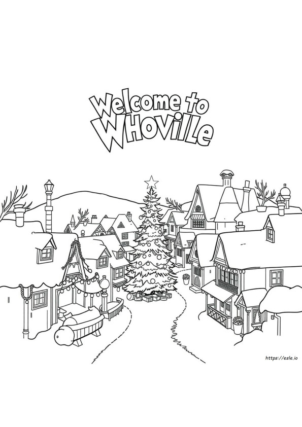 Welcome To Whoville Coloring Page