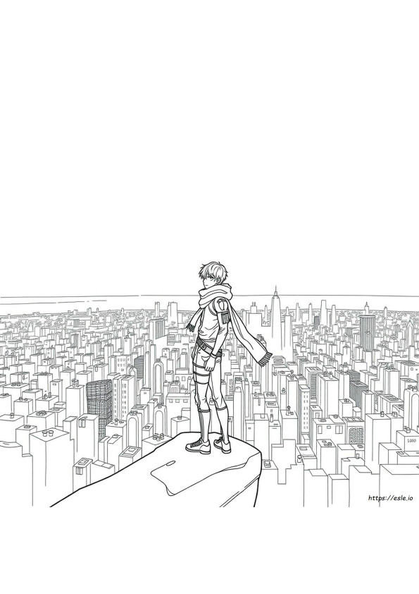 Desene De Colorat Eren Yeager