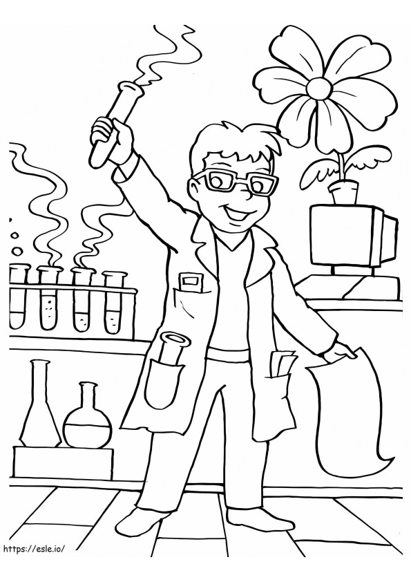 Young Scientist coloring page