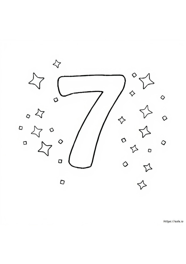 Número 7 Para Colorir