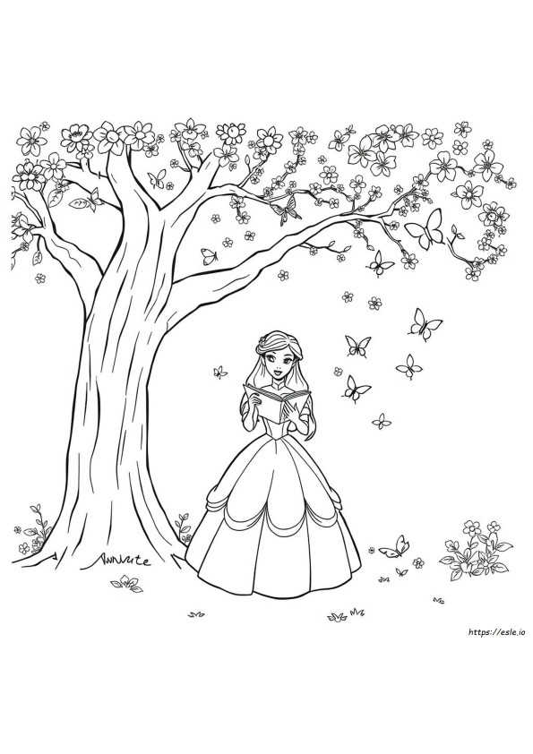 Prinsessa Belle Värityskuvat