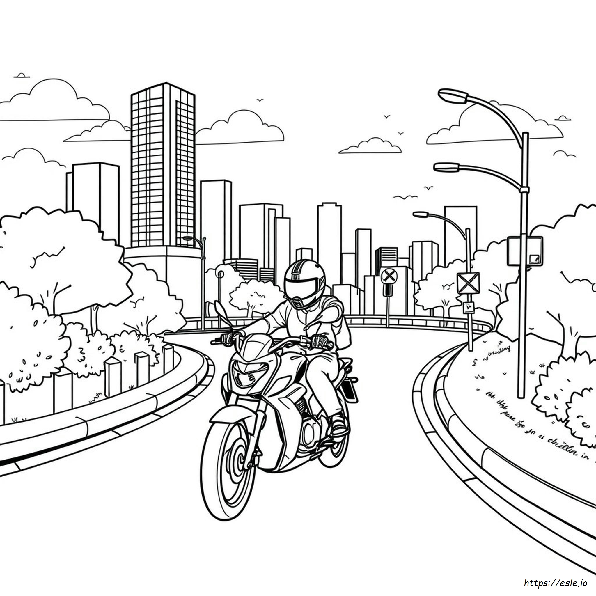 Motorcyle Coloring Page
