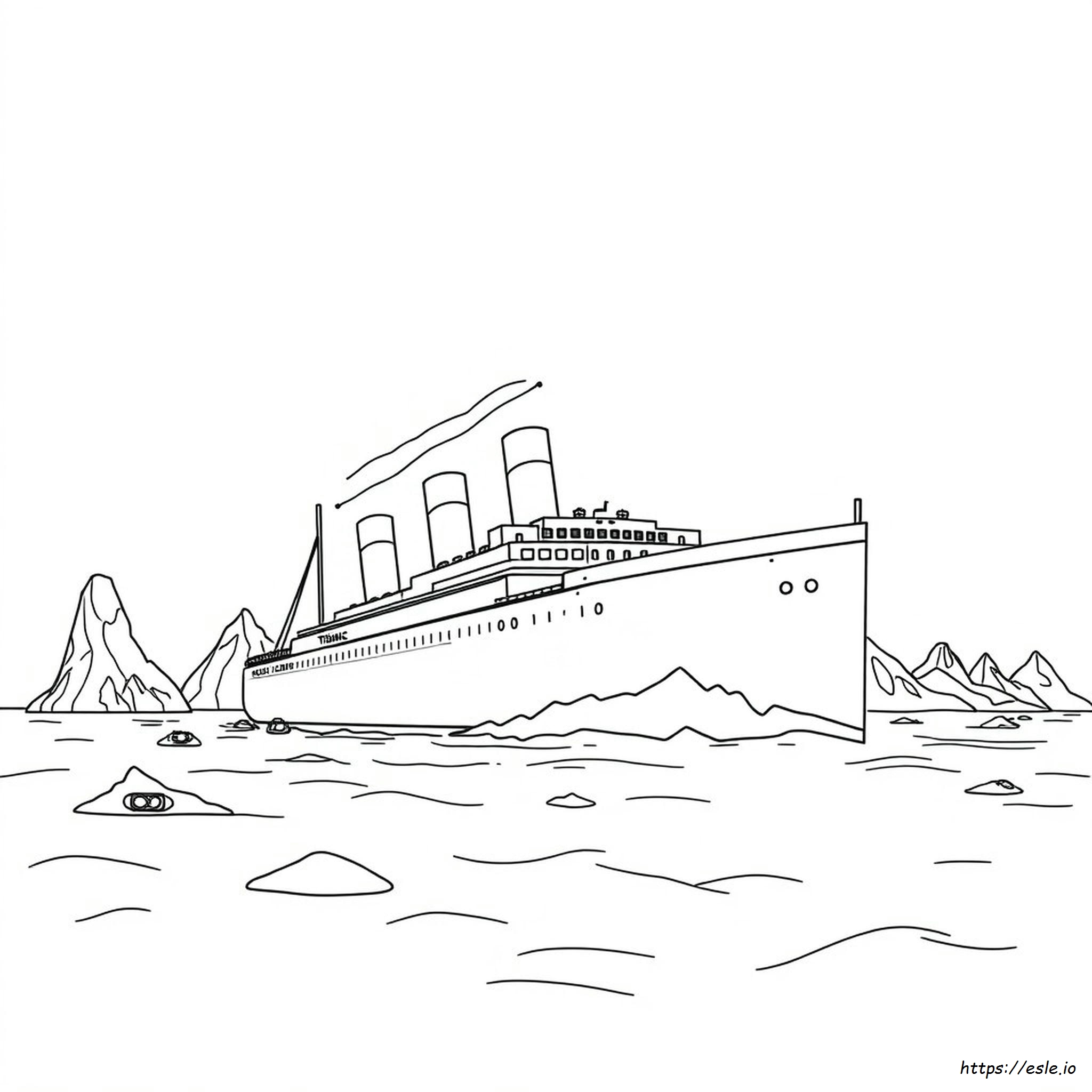 Yazdırılabilir Titanic Boyama Sayfaları Malowanki Kolorowanka Titanic