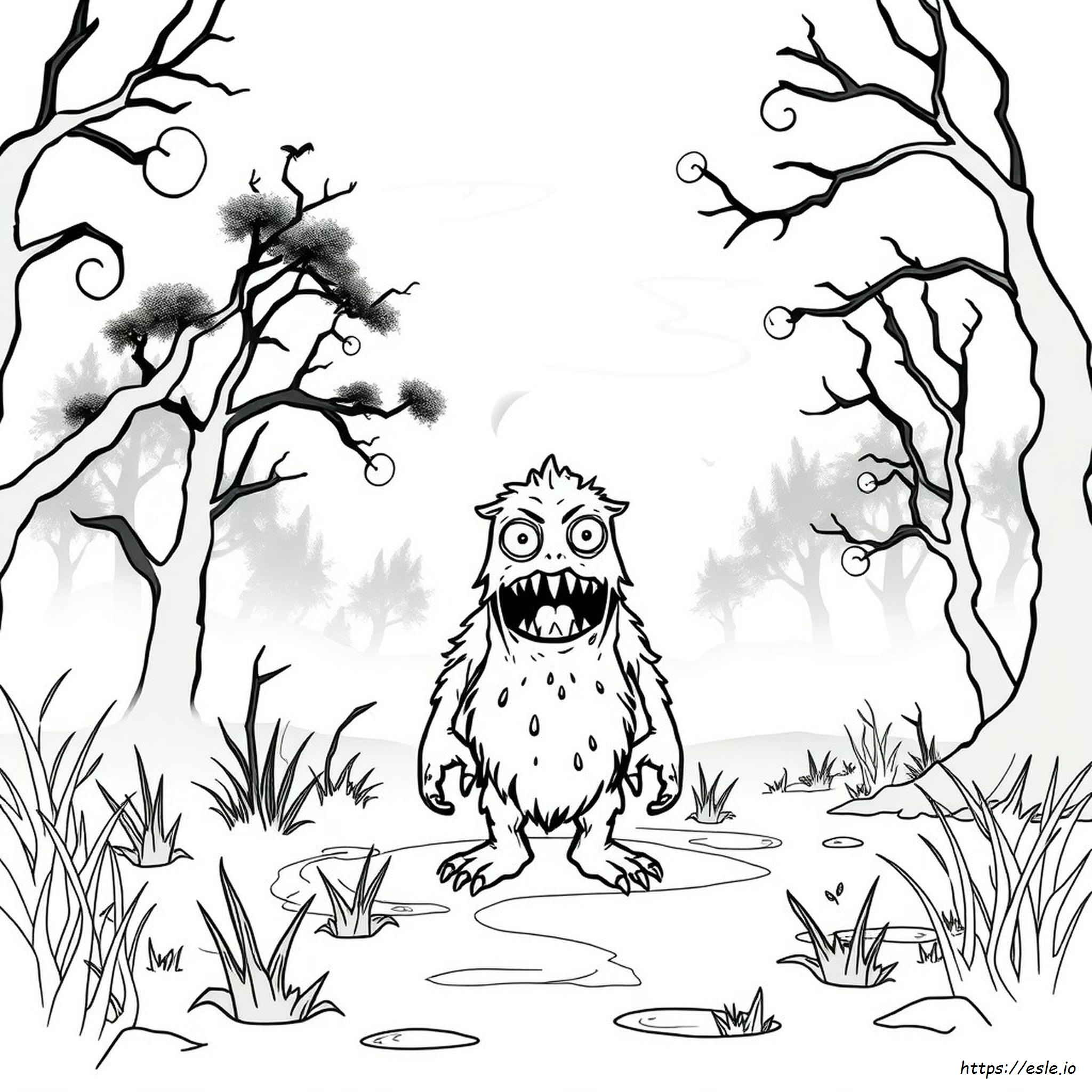 Realistic Monster Coloring Pages