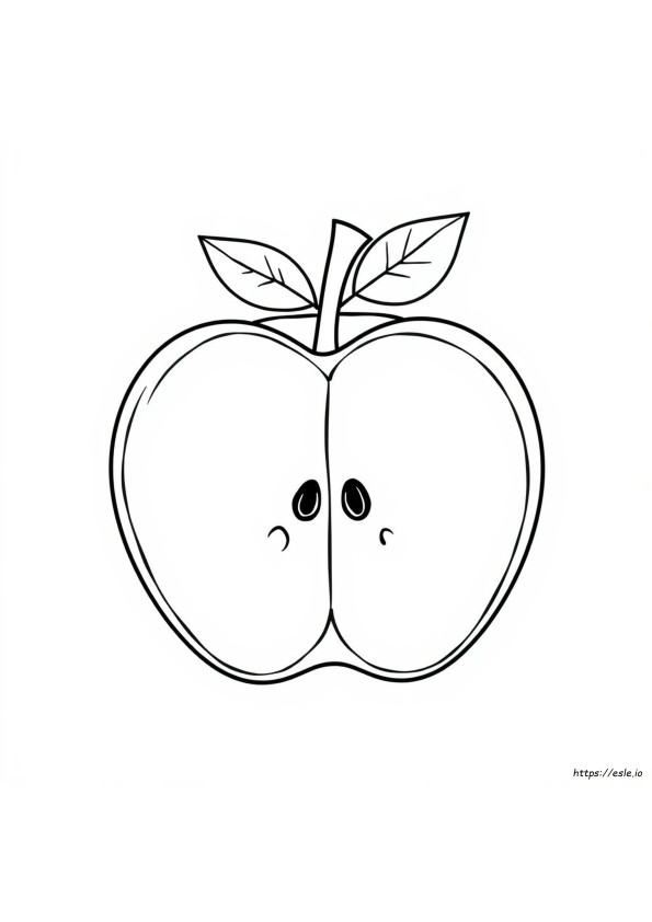 Parts Of An Apple Coloring Page