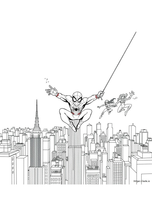 Colouring Pages Spidey And His Amazing Friends Drawing