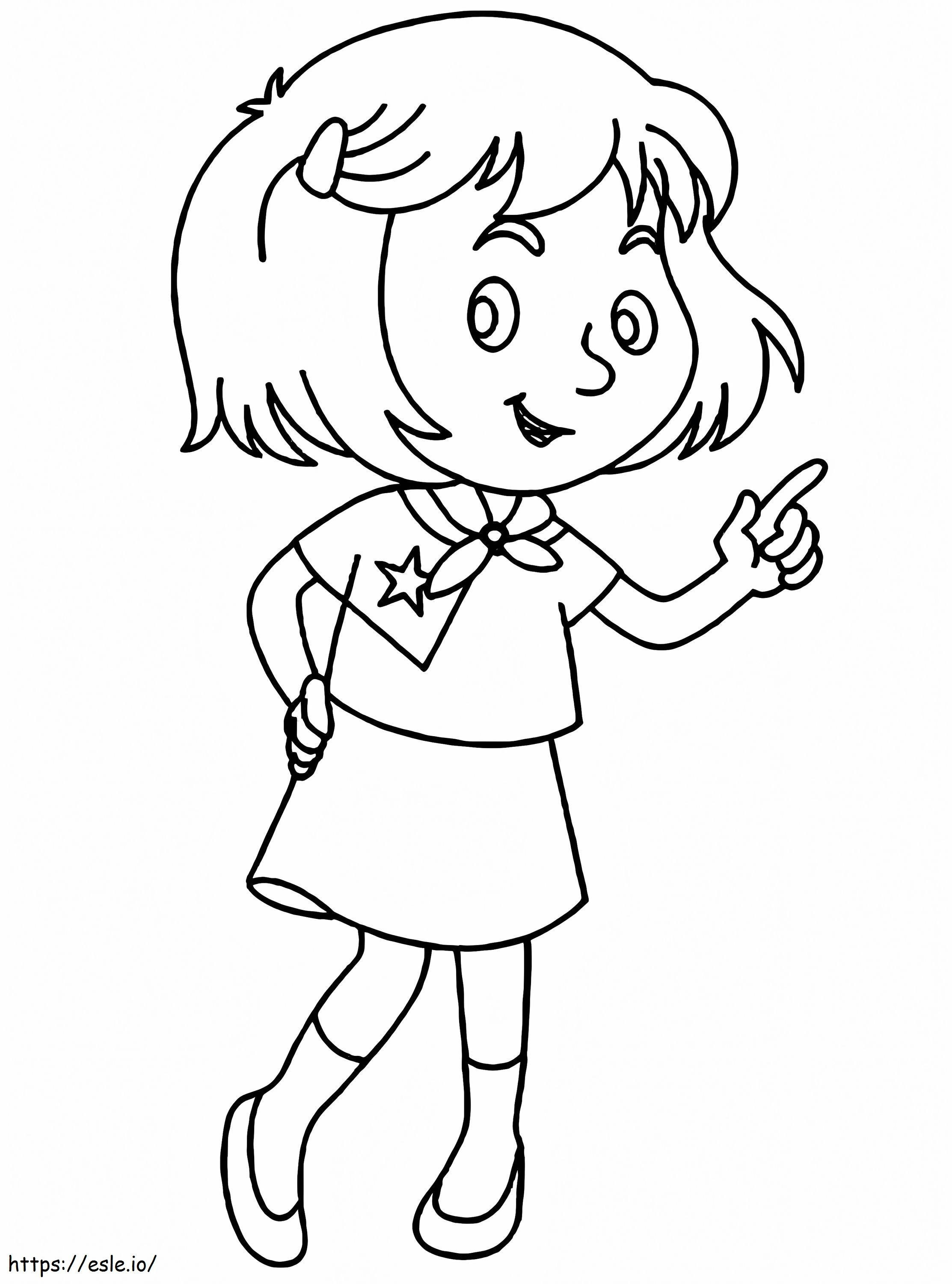 Chilean Girl coloring page