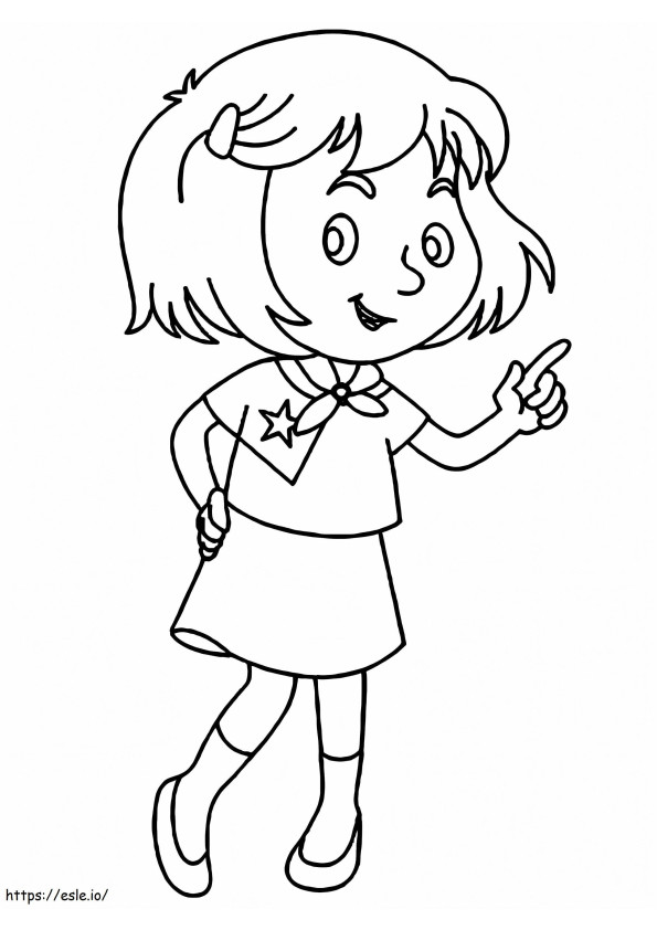 Chilean Girl coloring page