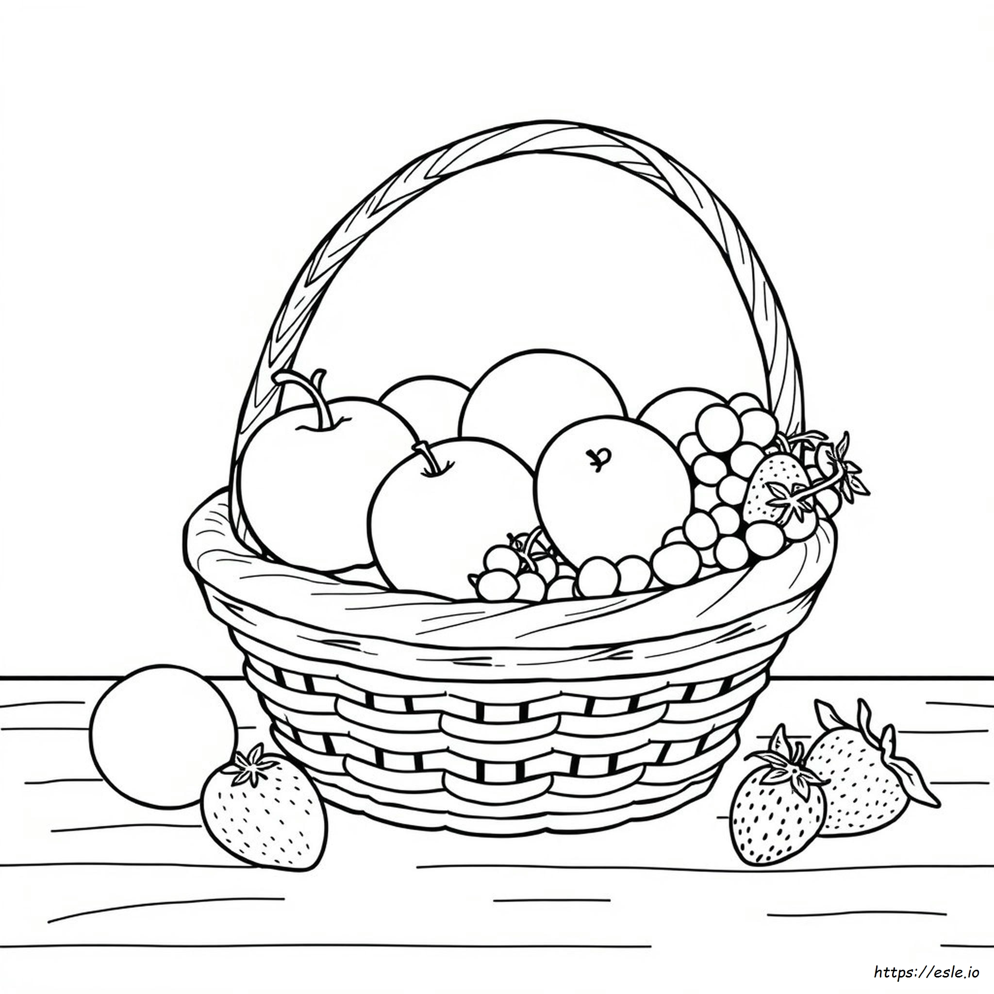 Cesto Di Frutta Da Colorare