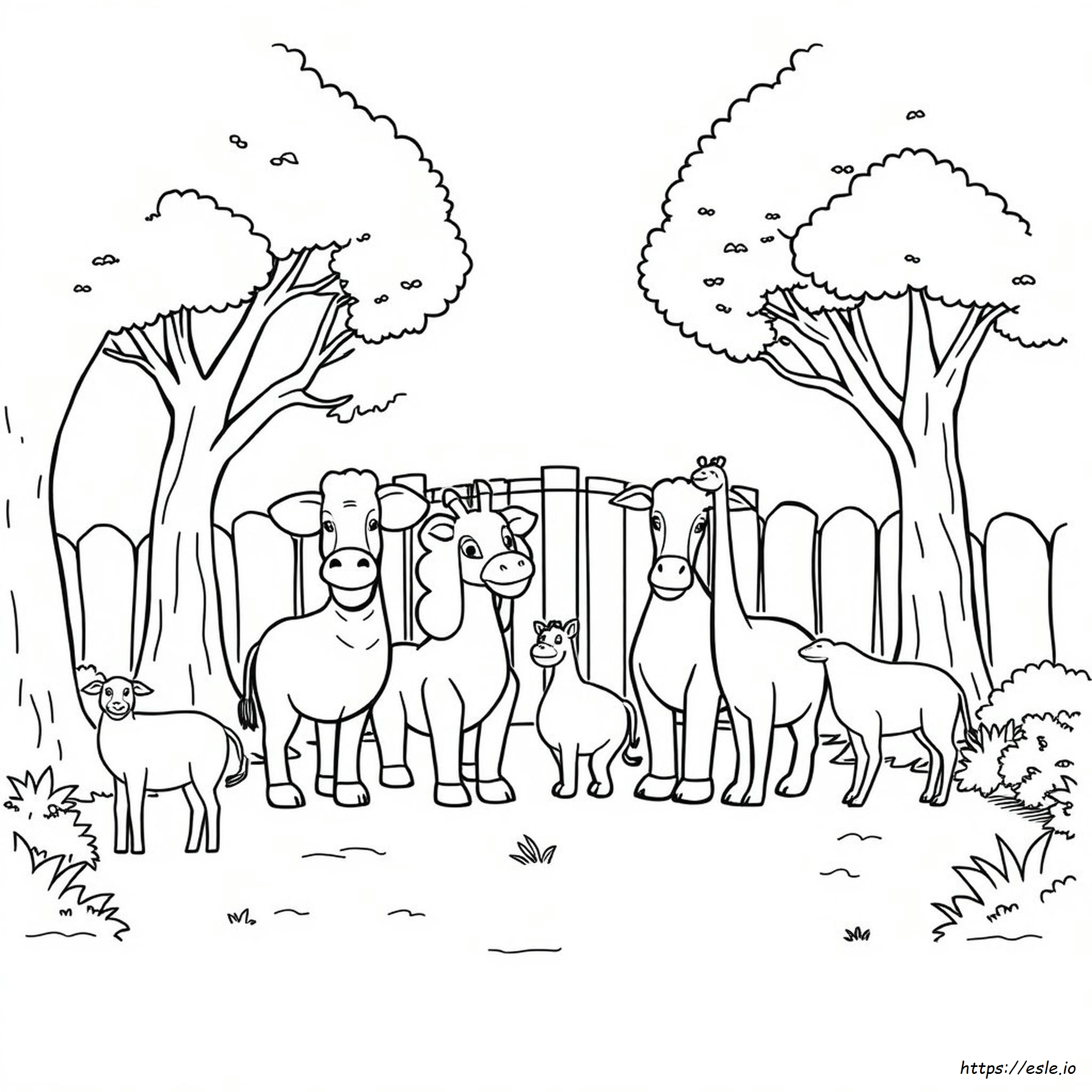 Coloriages Simples De Zoo À Imprimer