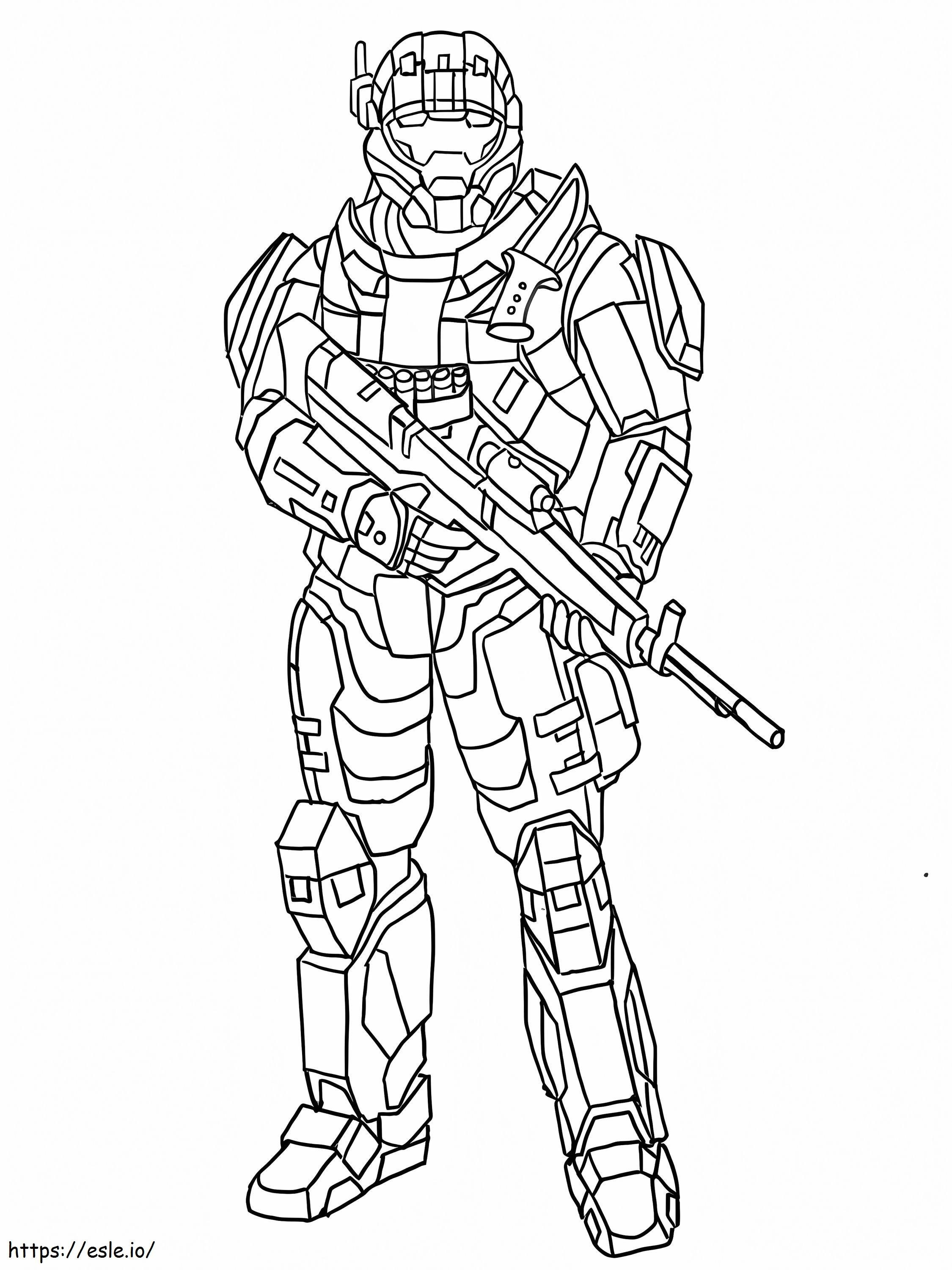 Halo Soldier coloring page