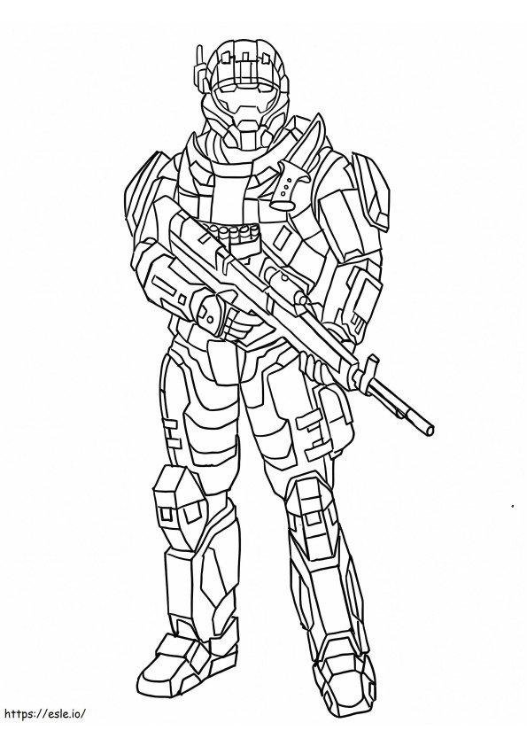 Soldado Halo para colorir