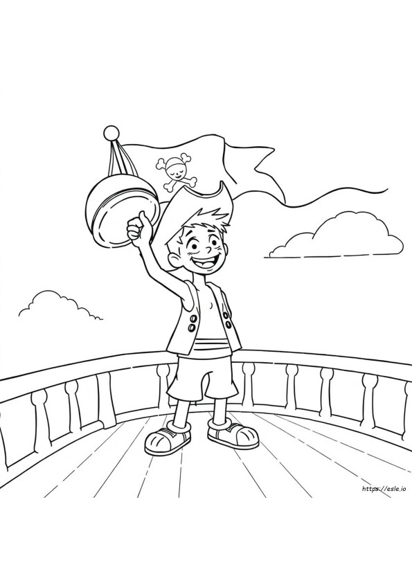 Luffy Colouring Page