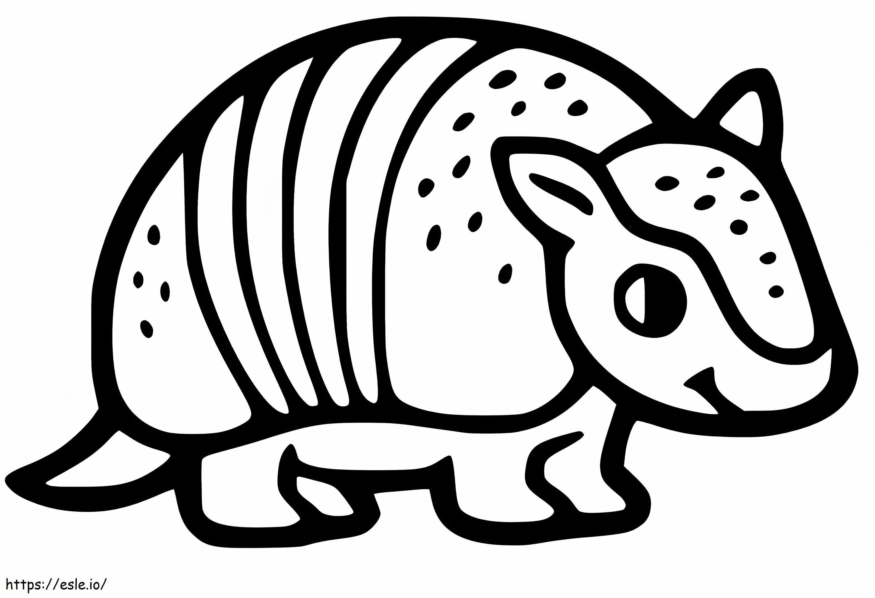 Little Armadilo Smiling coloring page