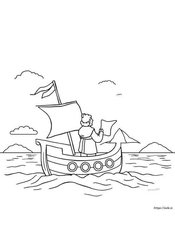 Preschool Columbus Day Coloring Pages