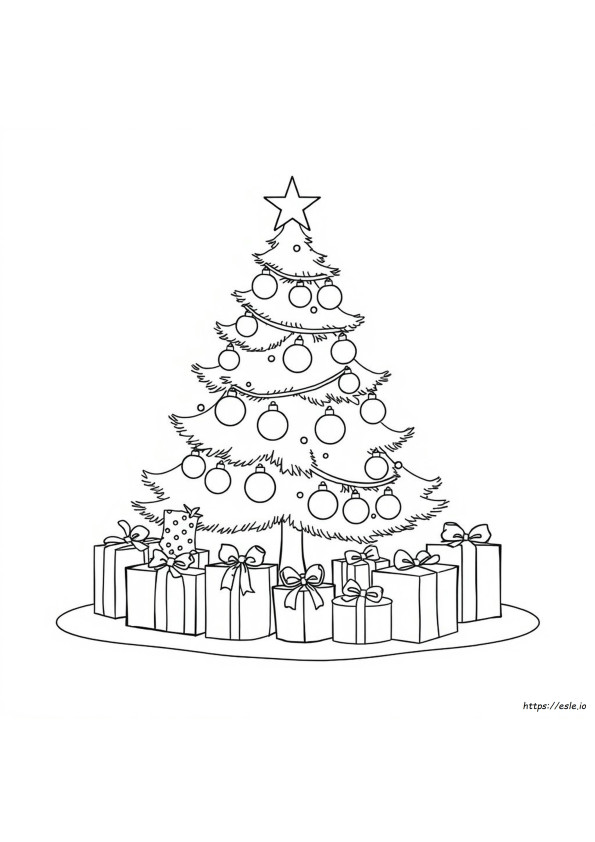 Christmas Gift Coloring Page