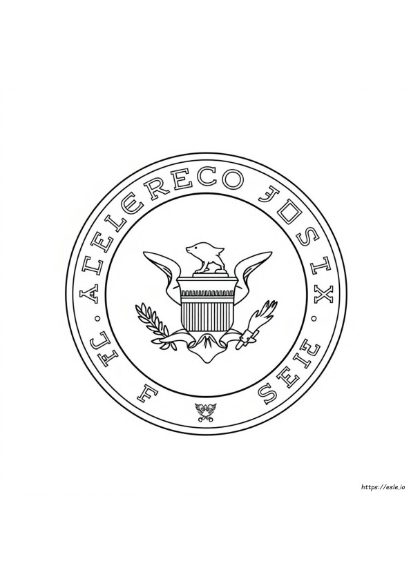 Oregon Állam Pecsét Színező