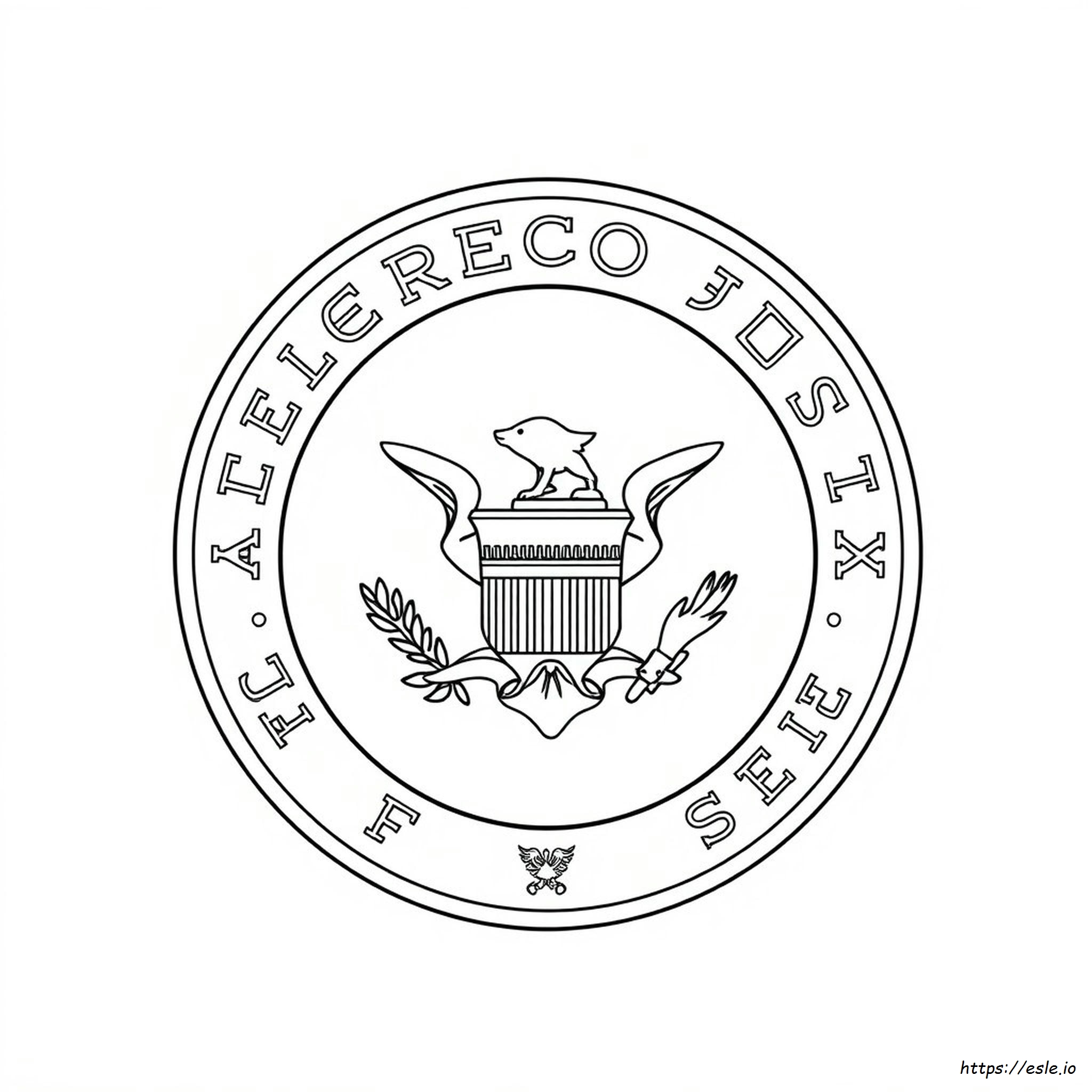 Pagina Da Colorare Con Il Sigillo Dello Stato Dell'oregon