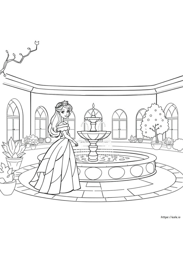 Blank Coloring Pages Princess