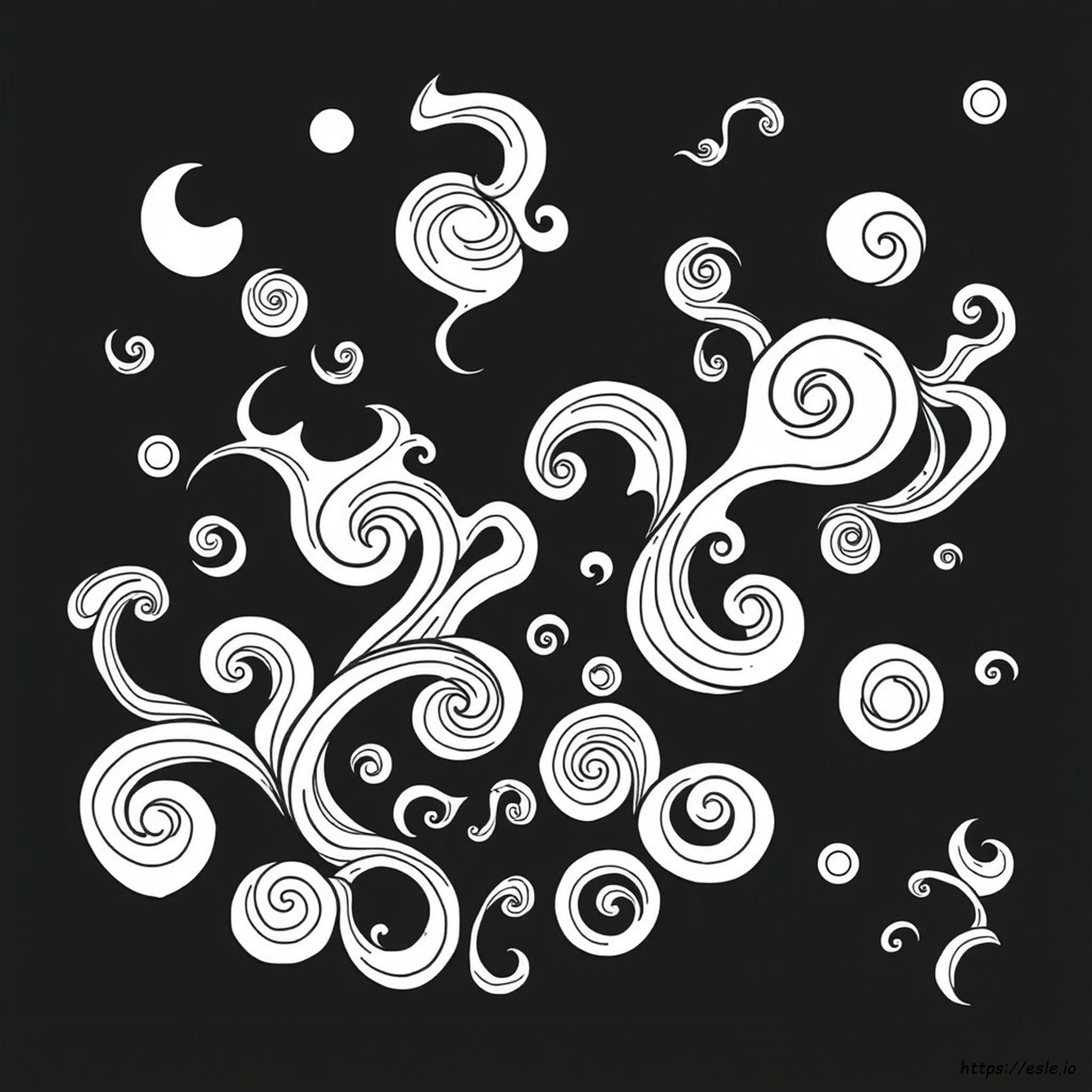 Säulenförmige Psychedelische Ausmalbilder