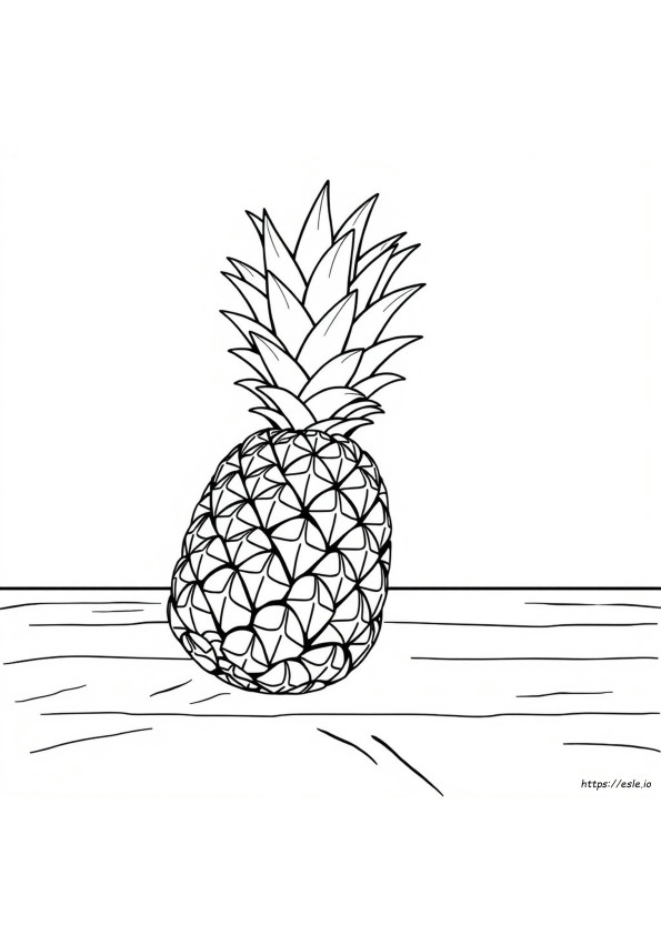 Dibujo De Piña Para Colorear