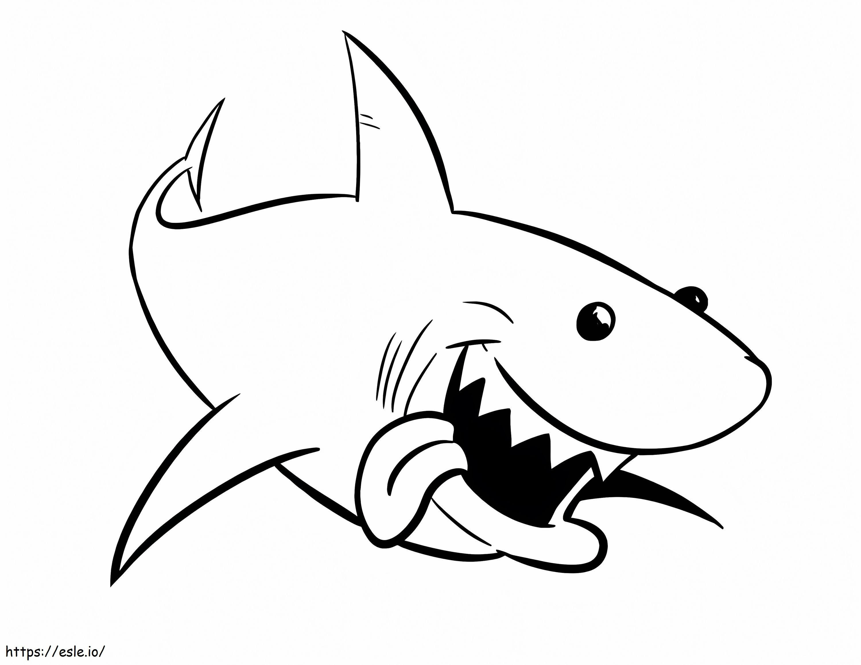 Hyvä Shark värityskuva