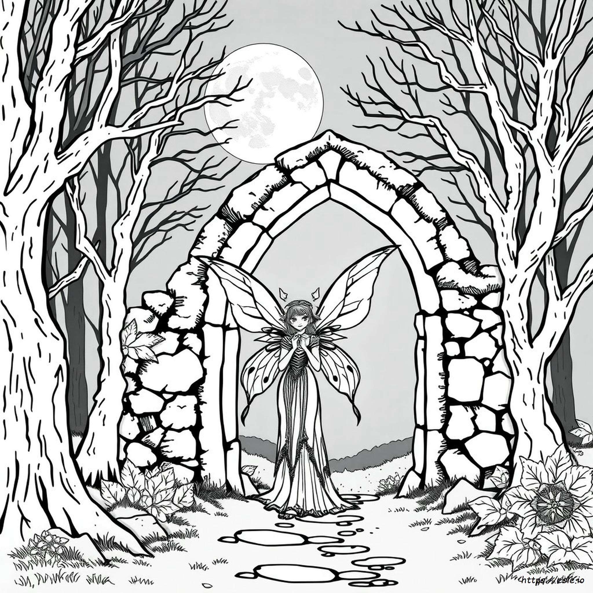 Printable Gothic Fairy Coloring Pages