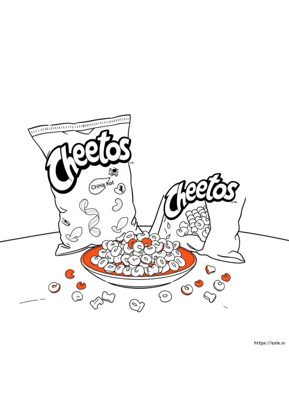 Halaman Gambar Mewarnai Flamin Hot Cheetos