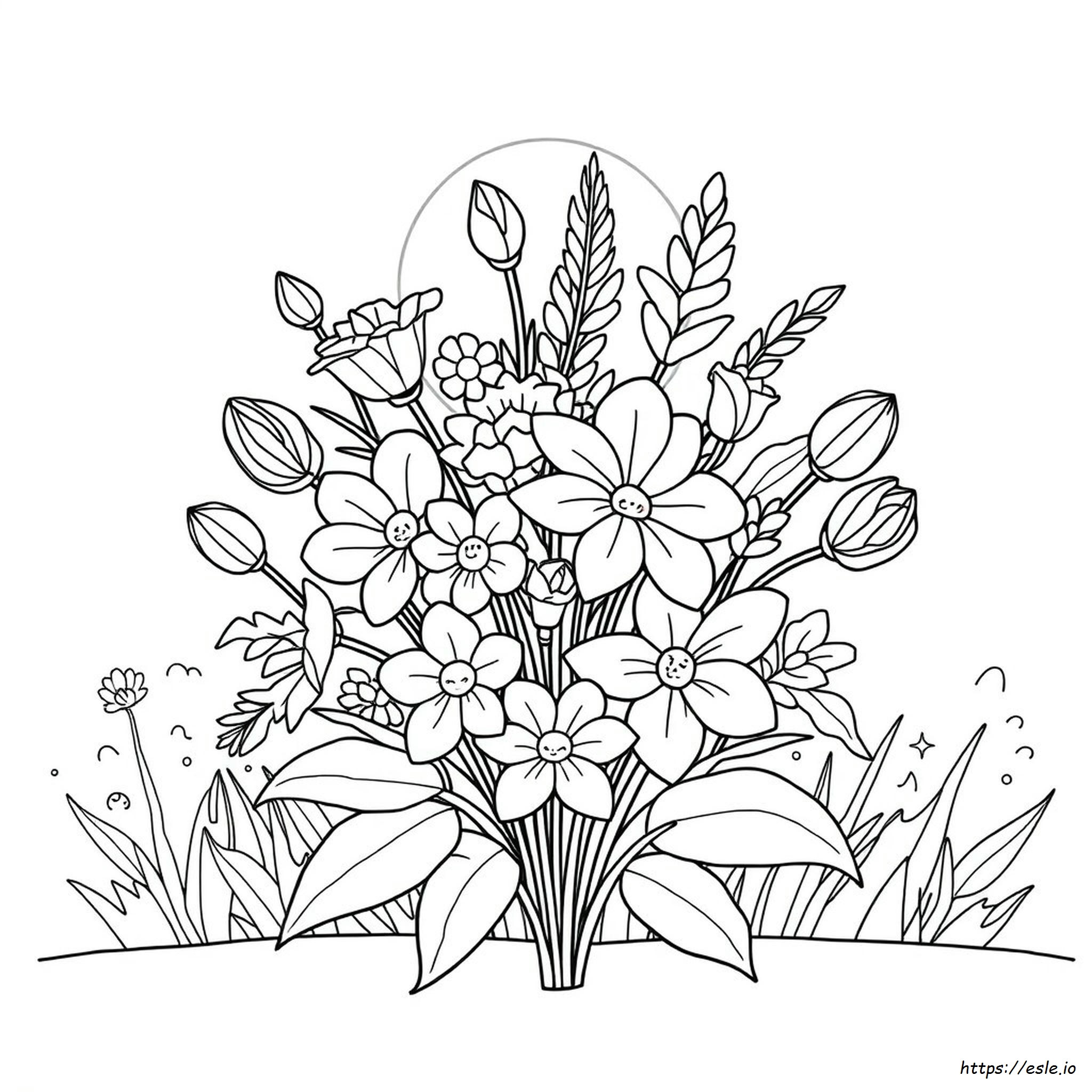 Libro Para Colorear. Dibujos Para Colorear De Flores.