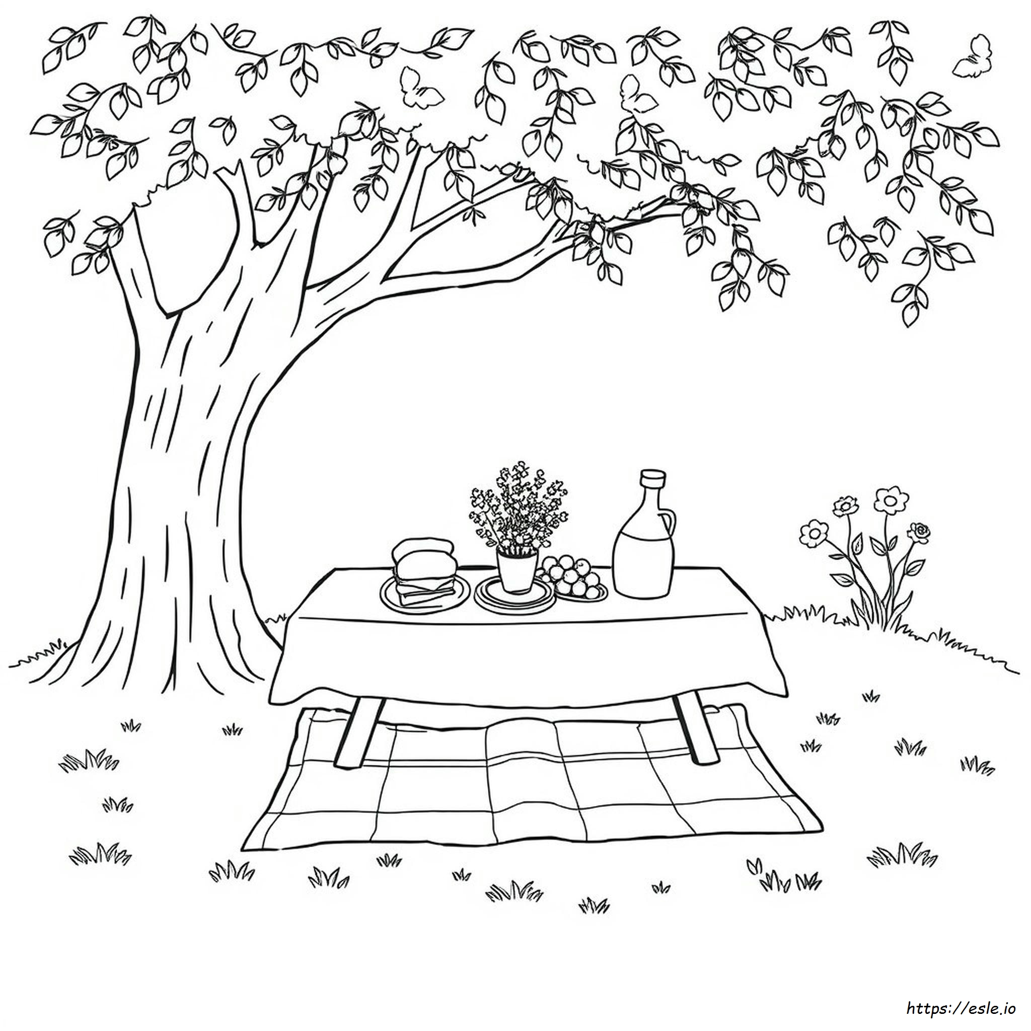 Free Printable Picnic Coloring Pages