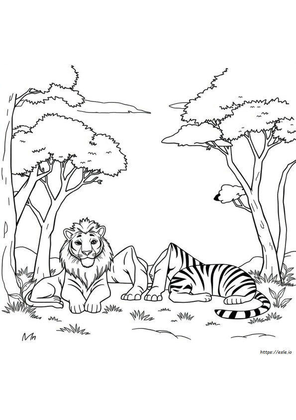 Gambar Mewarnai Kucing Besar