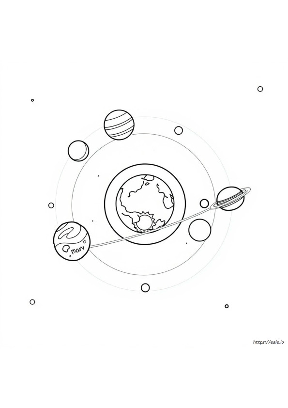 Gambar Mewarnai Sistem Tata Surya Untuk Diwarnai