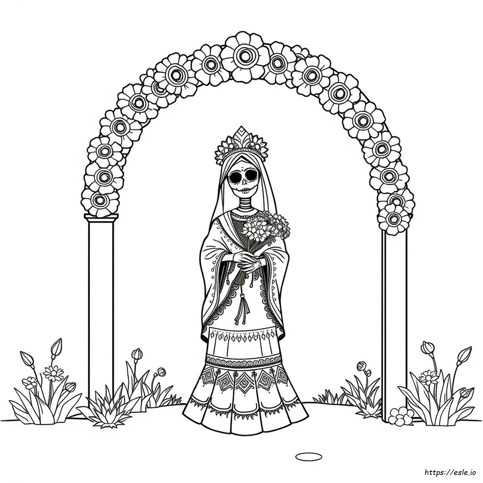 La Catrina Da Colorare