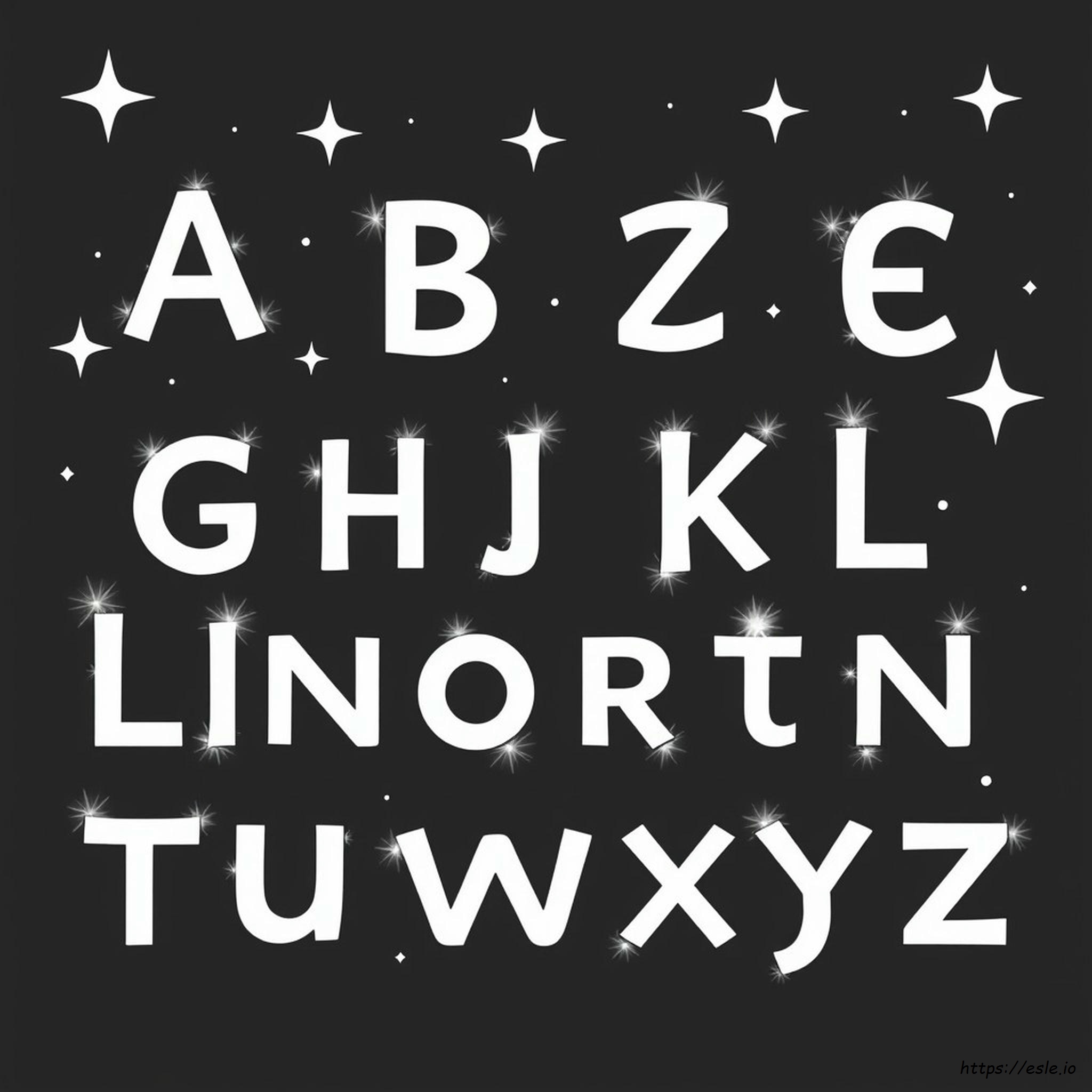 Lettere Illuminate Da Colorare Gratis