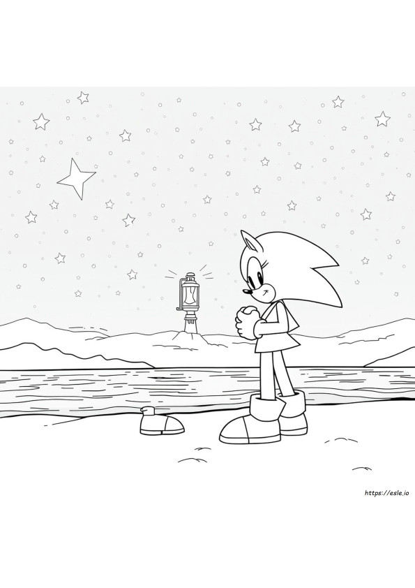Shadow Sonic Coloring Page