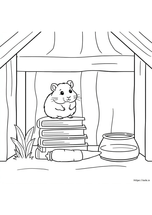 Gambar Mewarnai Hamster