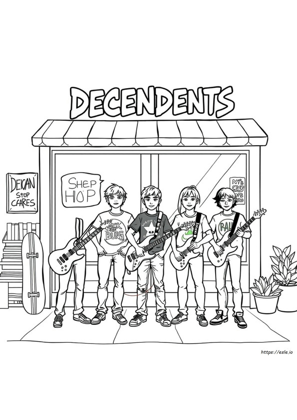 Halaman Mewarnai Descendants