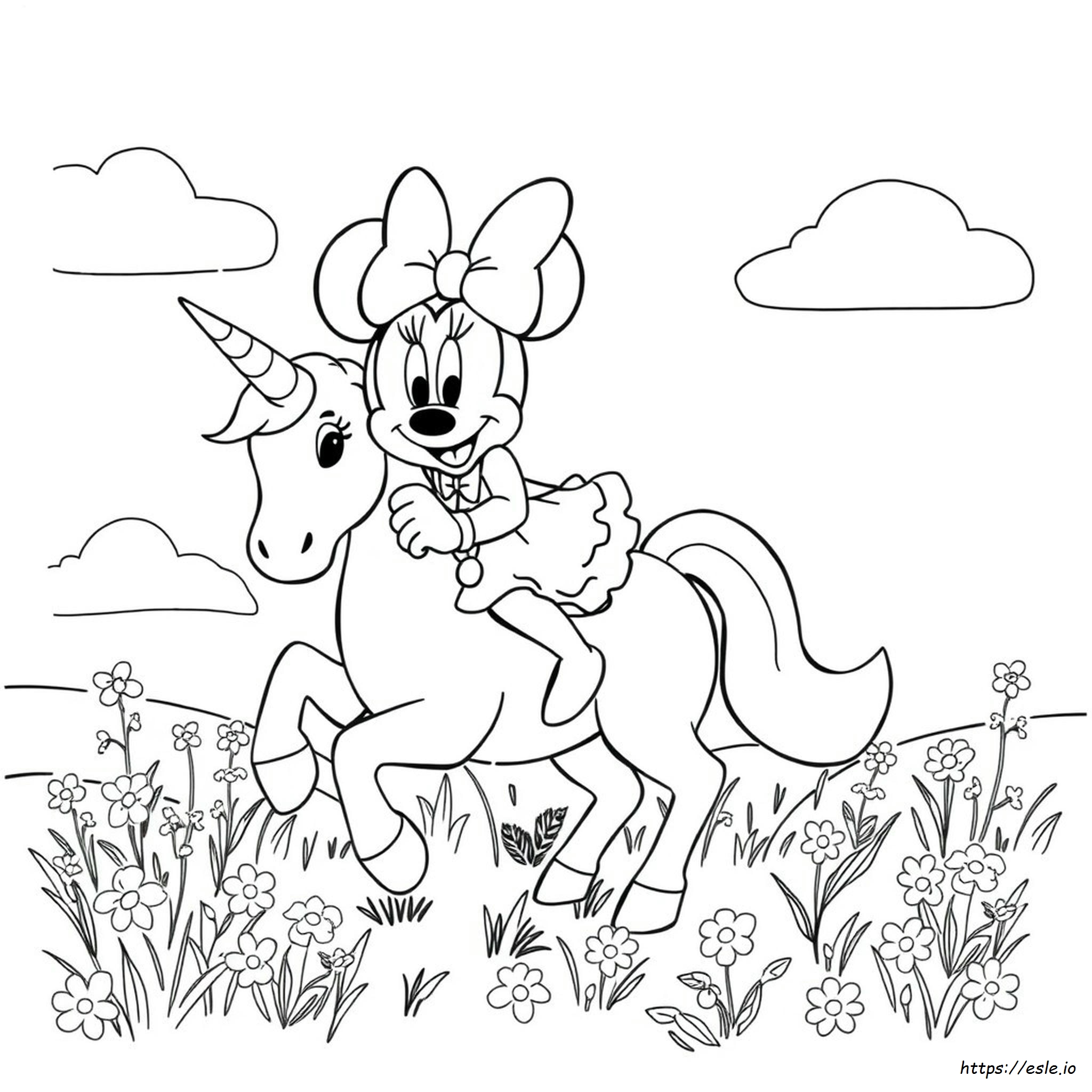 Coloriages Minnie Mouse Licorne