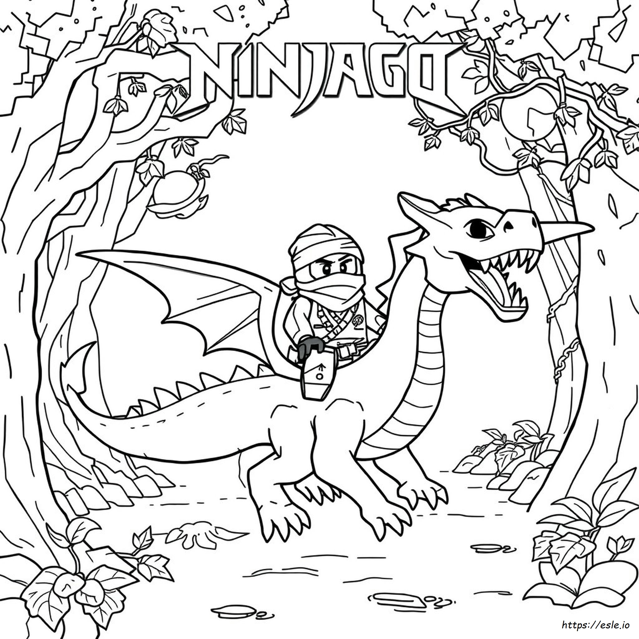 Printable Ninjago Dragon Coloring Pages