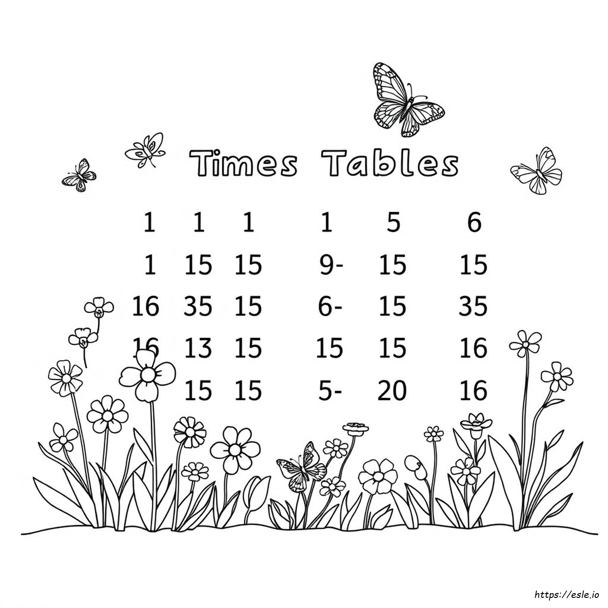 Free Printable Times Tables Colouring Sheets