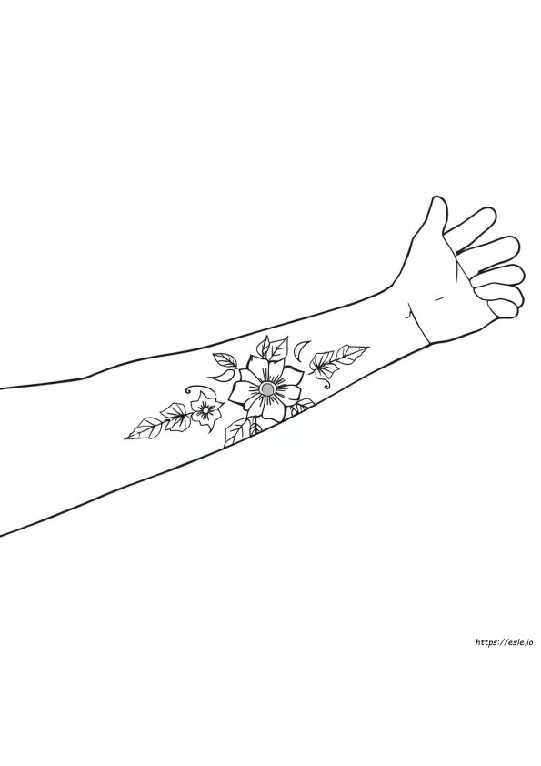 Gambar Mewarnai Tato Cewek