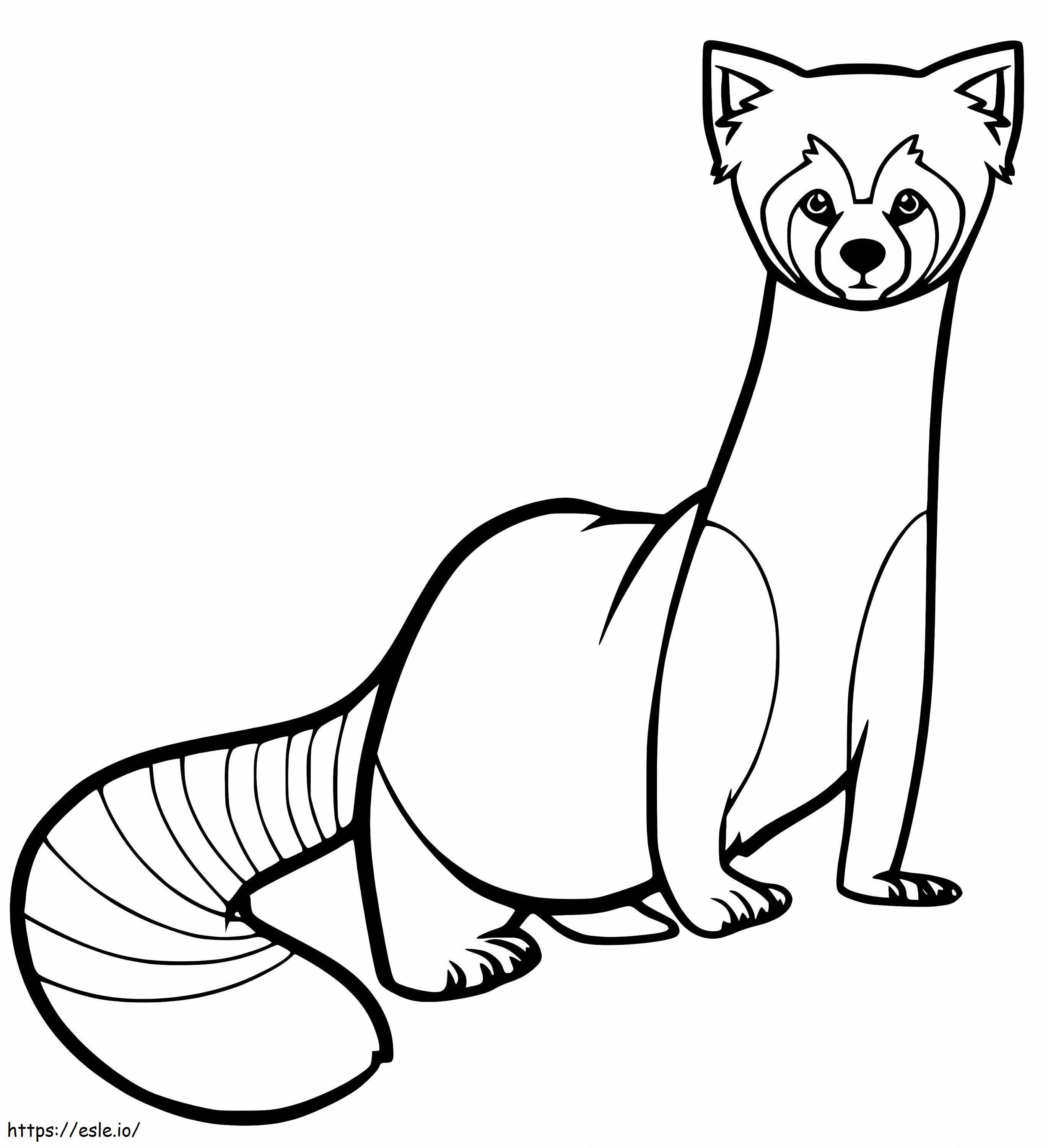 Coloriage Panda roux 7 à imprimer dessin