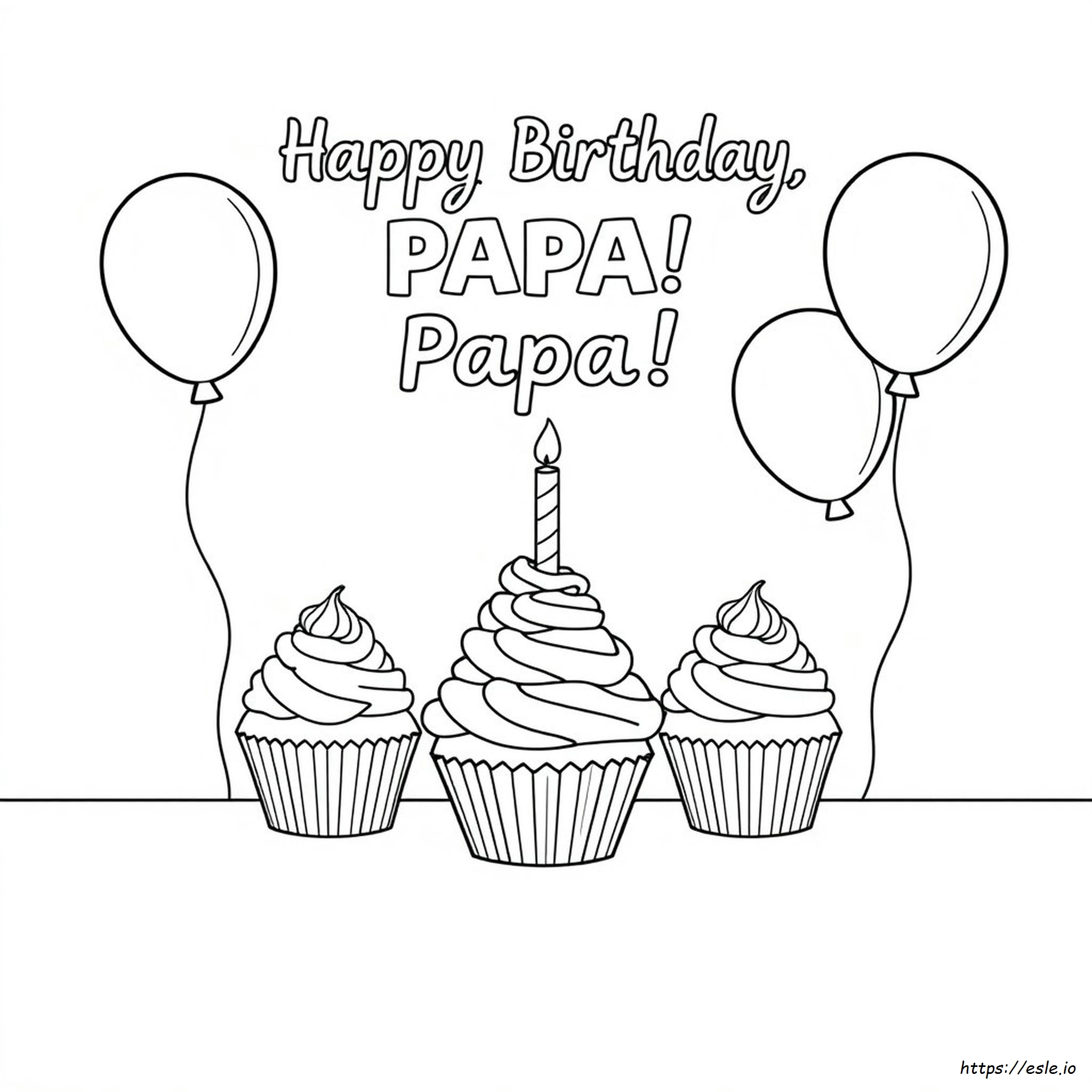 Pagina Da Colorare Buon Compleanno Papà Da Stampare