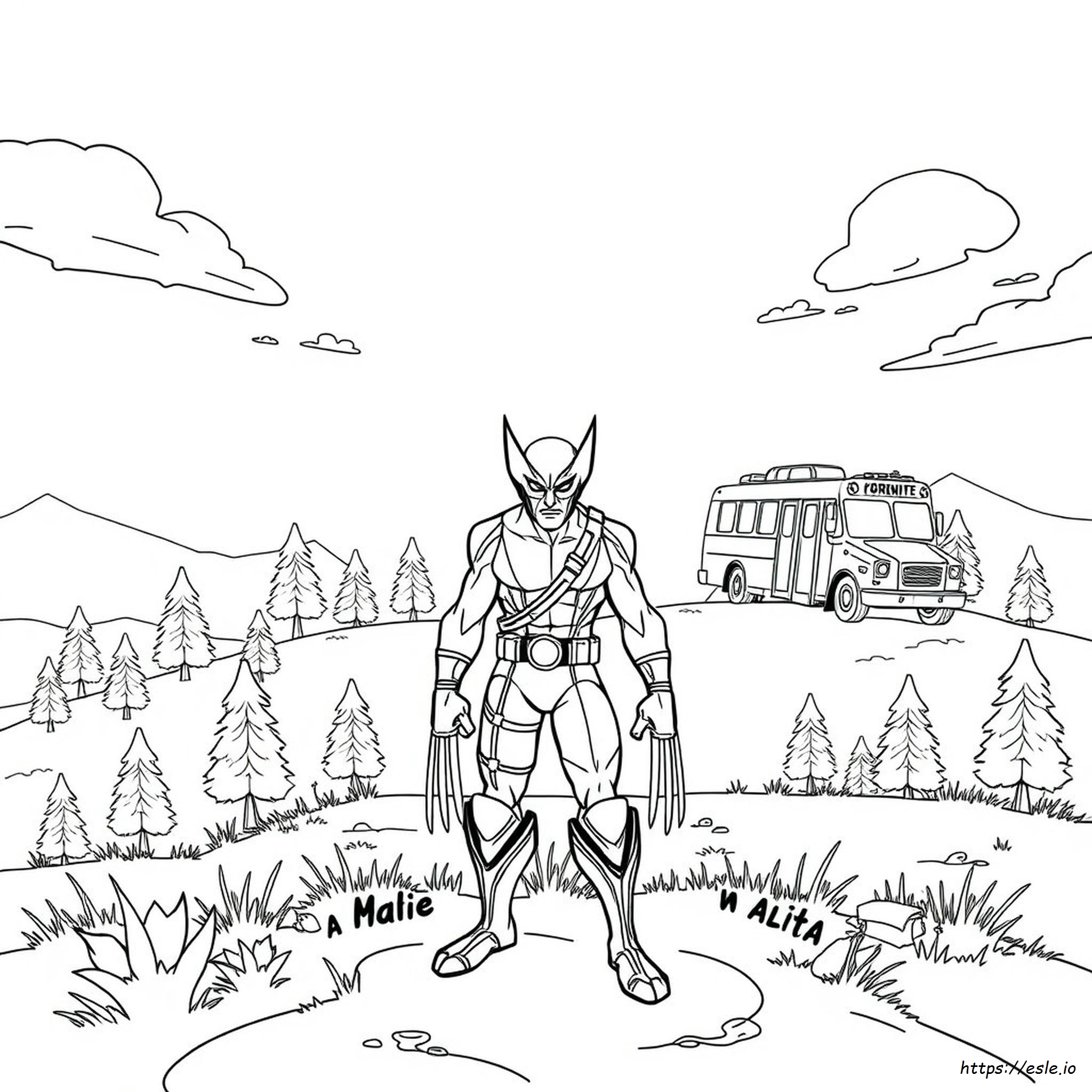 Wolverine Di Fortnite Da Colorare
